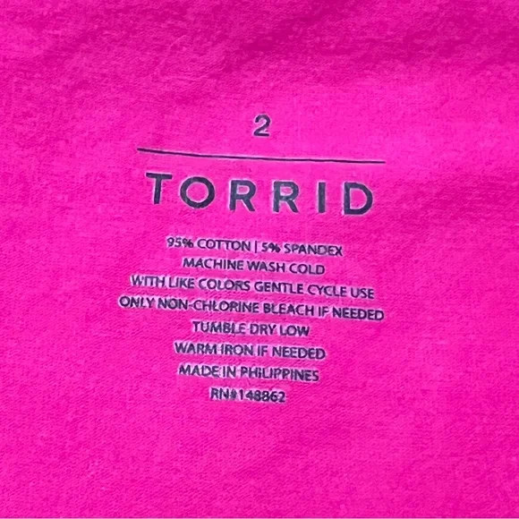 SOLD- Torrid Foxy Square Neck Pink Crop Tank Size 2X - Picture 6 of 8